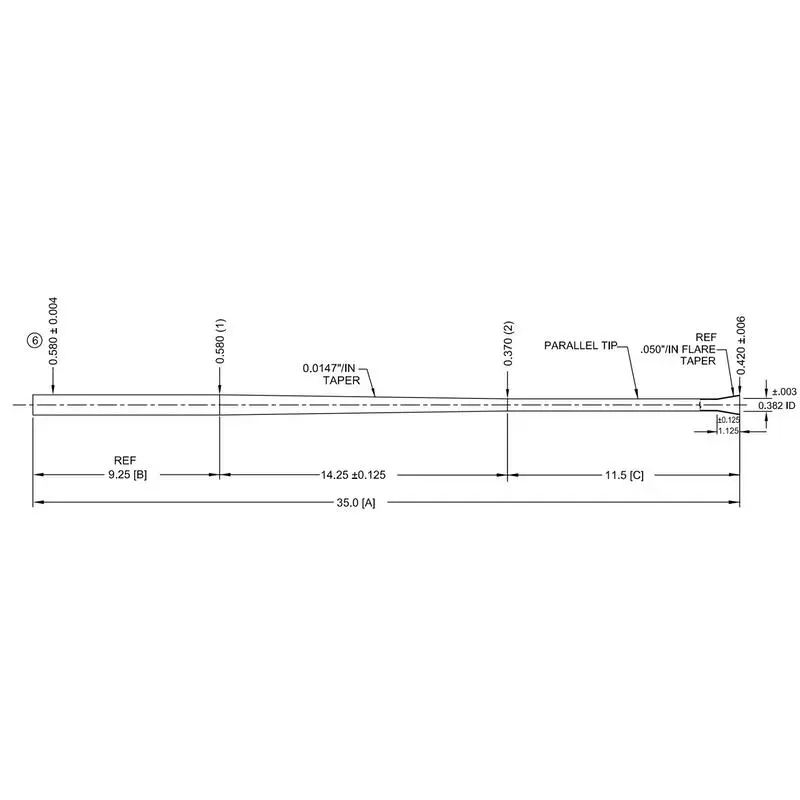 True Temper Straight Taper Flared Over-Hosel Stepless 35" Putter Shaft 4 True Temper Straight Taper Flared Over-Hosel Stepless 35" Putter Shaft - Image 2