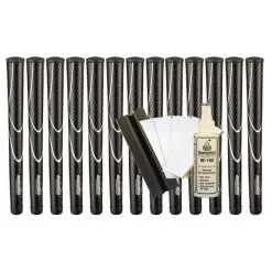 JumboMax Tour Series LARGE (+11/32") (13pcs + Golf Grip Kit) -Golf Shafts Sales jumbomax tourseries blkgrey 13pcs kit