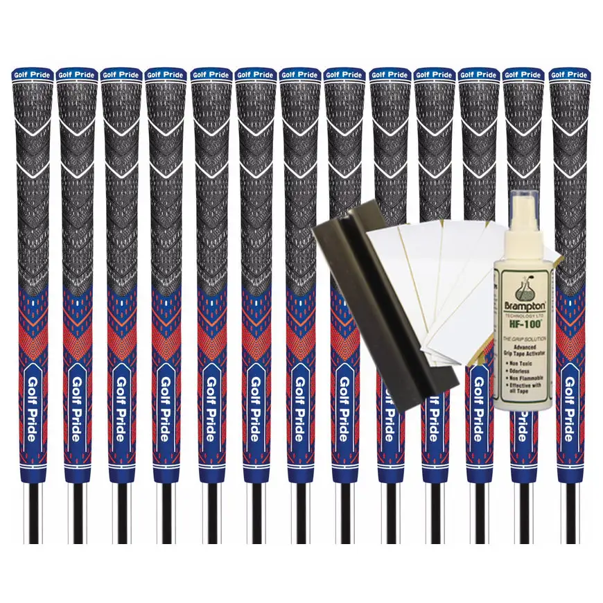 Golf Pride MCC Plus4 *TEAMS* Standard Grip (Navy/Orange) - 13pcs + Golf Grip Kit 3 Golf Pride MCC Plus4 *TEAMS* Standard Grip (Navy/Orange) - 13pcs + Golf Grip Kit
