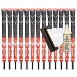 Golf Pride MCC Plus4 *TEAMS* Standard Grip (Orange/White) - 13pcs + Golf Grip Kit