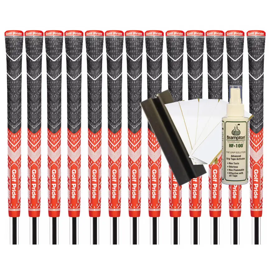 Golf Pride MCC Plus4 *TEAMS* Standard Grip (Orange/White) - 13pcs + Golf Grip Kit 3 Golf Pride MCC Plus4 *TEAMS* Standard Grip (Orange/White) - 13pcs + Golf Grip Kit