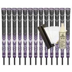 Golf Pride MCC Plus4 *TEAMS* Standard Grip (Purple/White) - 13pcs + Golf Grip Kit