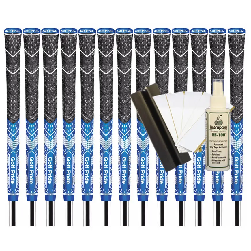 Golf Pride MCC TEAMS Plus4 Standard Grip (Royal/White) - 13pcs + Golf Grip Kit 3 Golf Pride MCC TEAMS Plus4 Standard Grip (Royal/White) - 13pcs + Golf Grip Kit