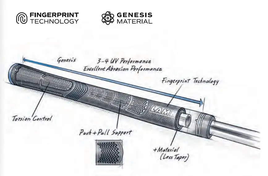 Lamkin Sonar+ BLACK Midsize Grip 4 Lamkin Sonar+ BLACK Midsize Grip - Image 2